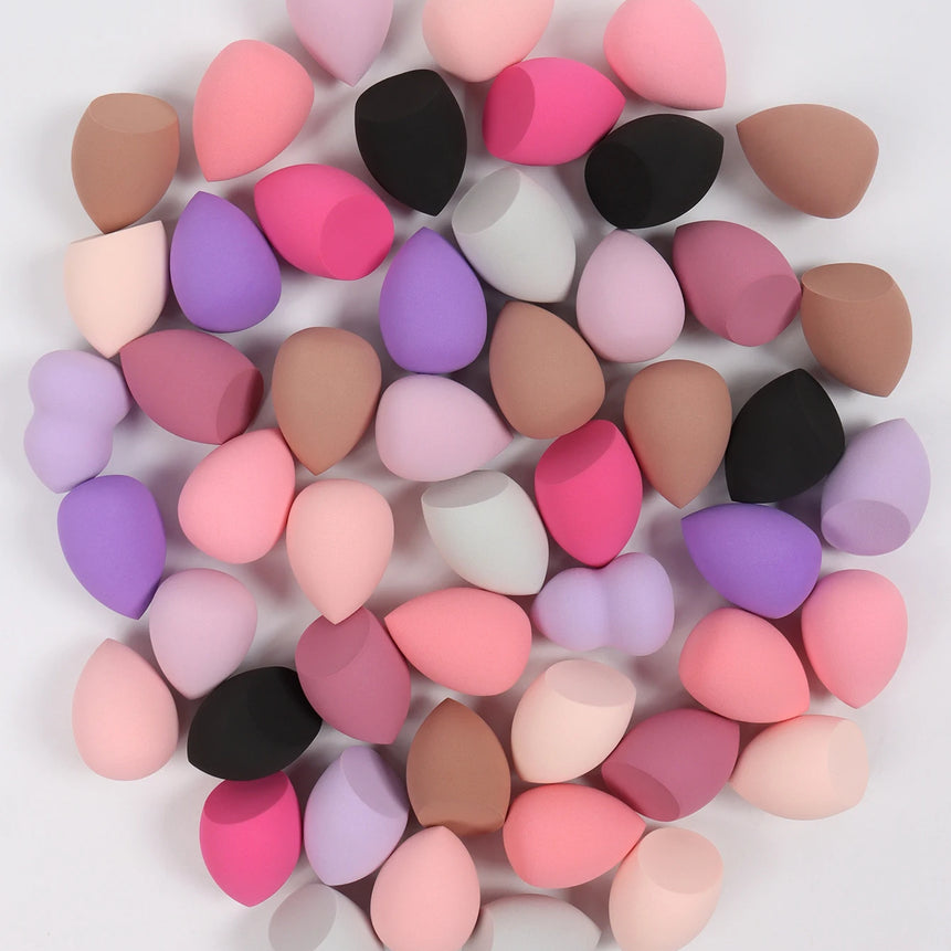 Medium Size Beauty Sponge 6/12/24/36/60 Pieces, Random Color and Shape, Foundation Mixing Beauty Sponge, Liquid, Cream and Powde