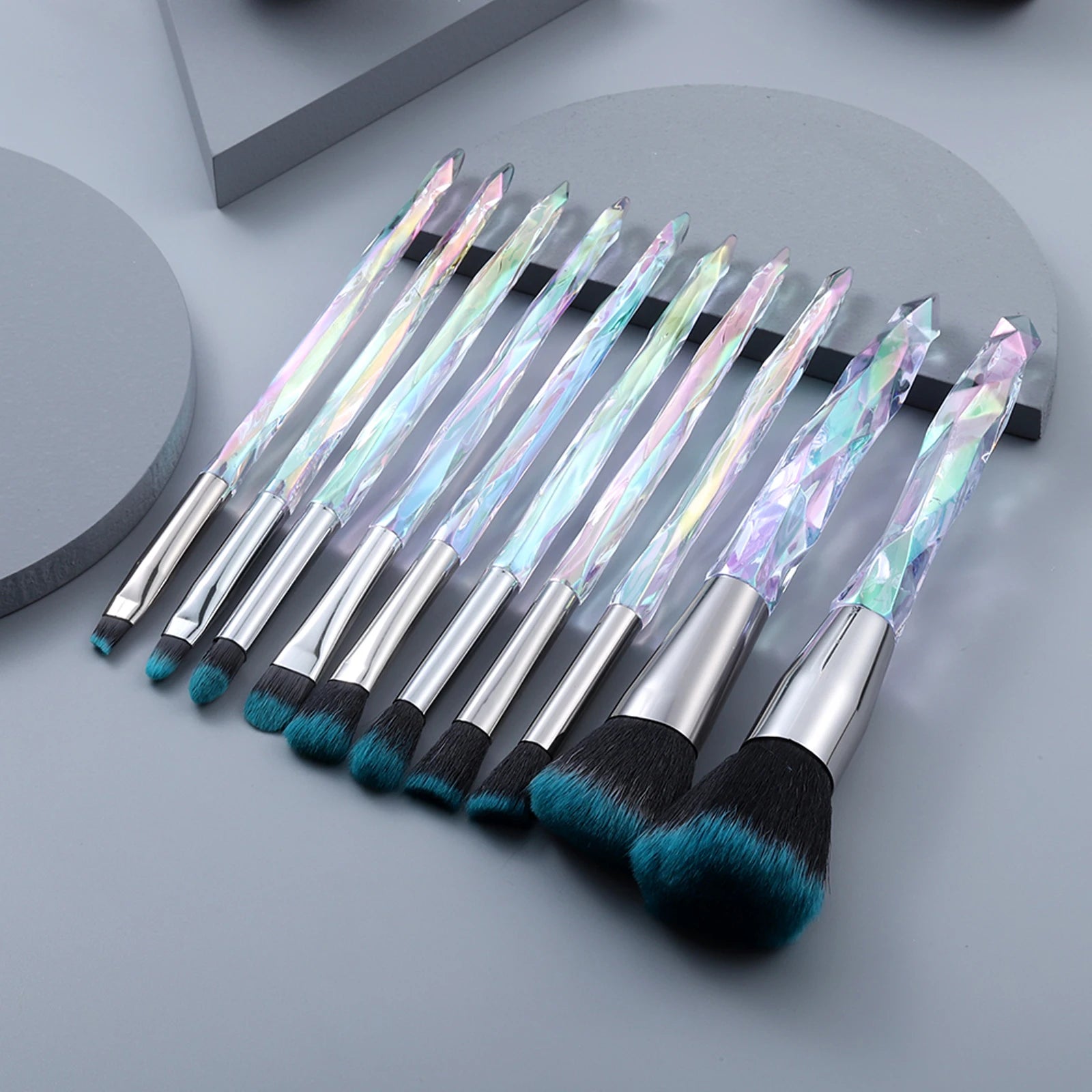 5/10 makeup brushes, crystal-textured makeup brush set, loose powder contouring eyeshadow suitable for ladies/girls