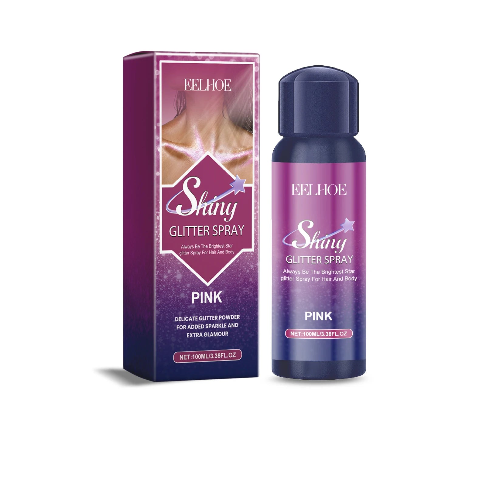 Colorful Festival Glitter Spray - Body & Clavicle Highlight Shimmer, Skin Brightening Powder, Ideal for Festive Makeup Looks