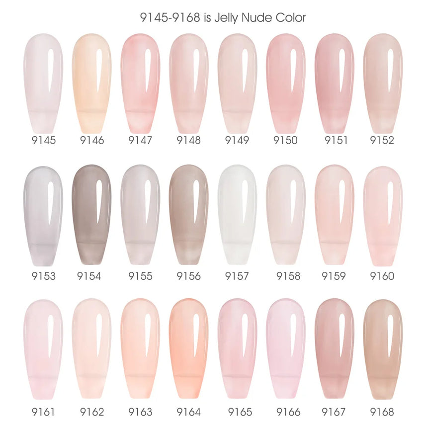 CANNI 9ml Nail Gel Polish HEMA TPO FREE Transparent Jelly Color Nude Pink French SoakOff UV LED Varnish Lacquer Milky White DIY