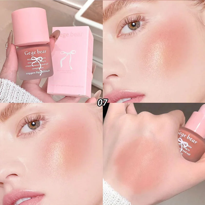 Gege Bear Oxygen Lightweight Blush - 11.5ml, Hydrating & Fine Texture, Dewy Finish, Pink Tone, Beginner-friendly, Matte Mist