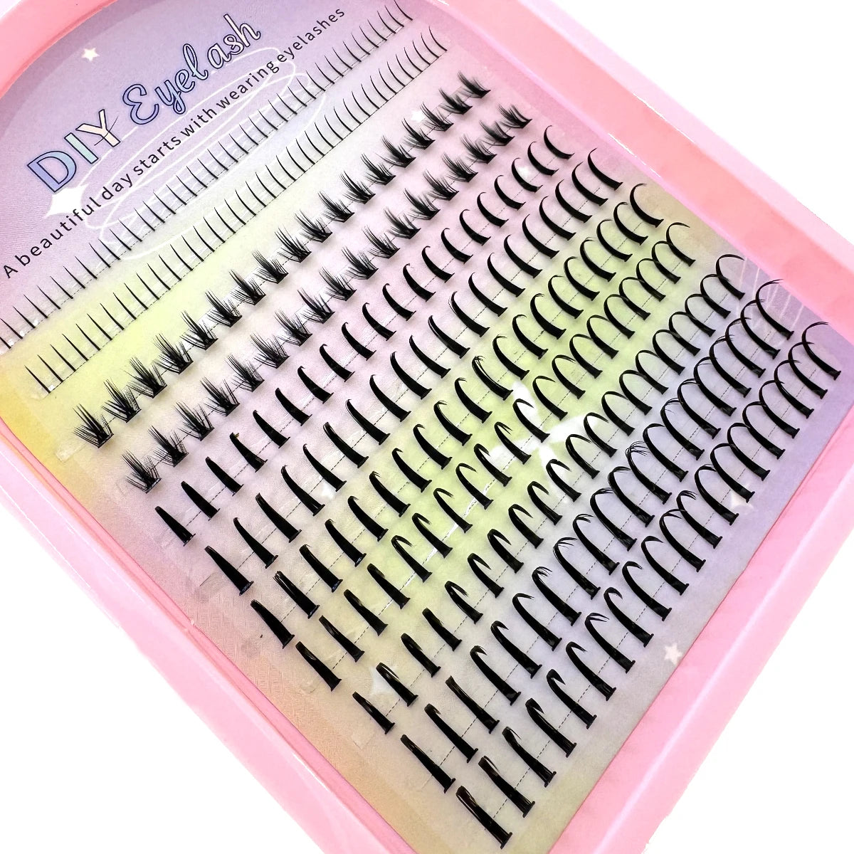 11Rows Spikes Lash Clusters with Bottom Lashes Individual Lash Extensions Manga Premade Fan Eyelashes Extensions Wispy Eyelashes