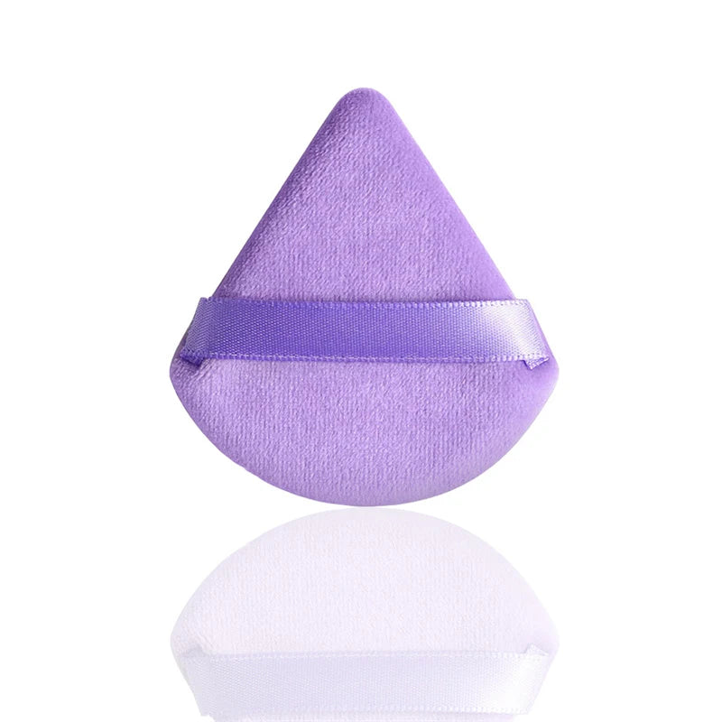 1/8Pcs Triangle Velvet Cosmetic Puff Make Up Loose Powder Application Sponges Face Contour Shadow Foundation Setting Makeup Puff