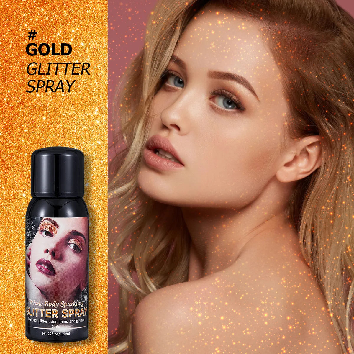 Glitter Spray Body Highlight Clavicle Glitter Spray Grooming Brightening Spray Face and Body Makeup