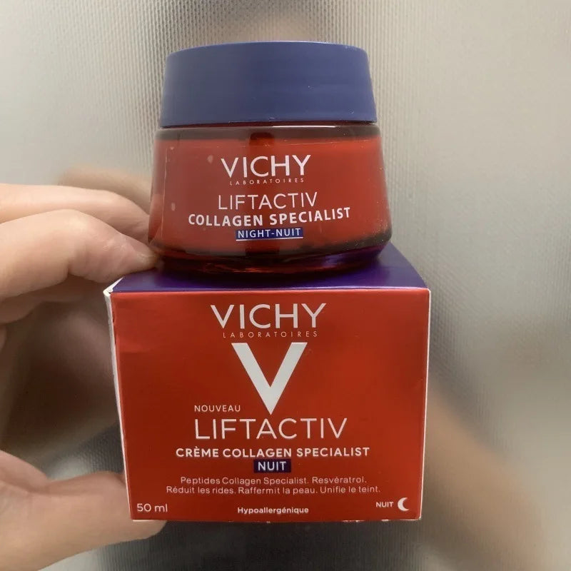 Vichy Various Essence & Cream - Collagen Night Cream, Nutritional Cream, Retinol Serum,VC Rejuvenating/HA Moisturizing Skin Care