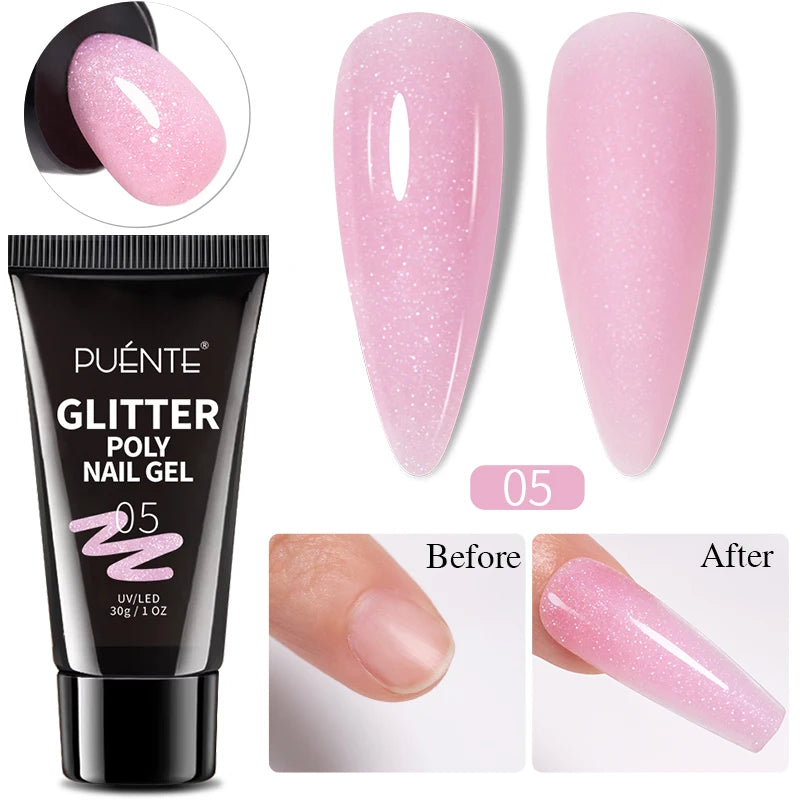 8ML Christmas Sparkling Reflective Diamond Glitter Liner Gel Nail Polish Soak Off UV Semi-Permanent Nail Art Varnish Manicure