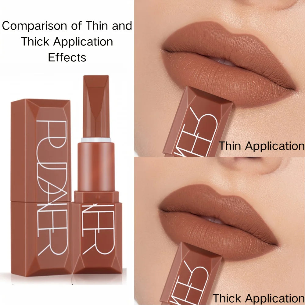 Luxury Velvet Matte Lipstick, Long Lasting Waterproof Lip Color, Non-Fading Smooth Lip Makeup Gift for Women