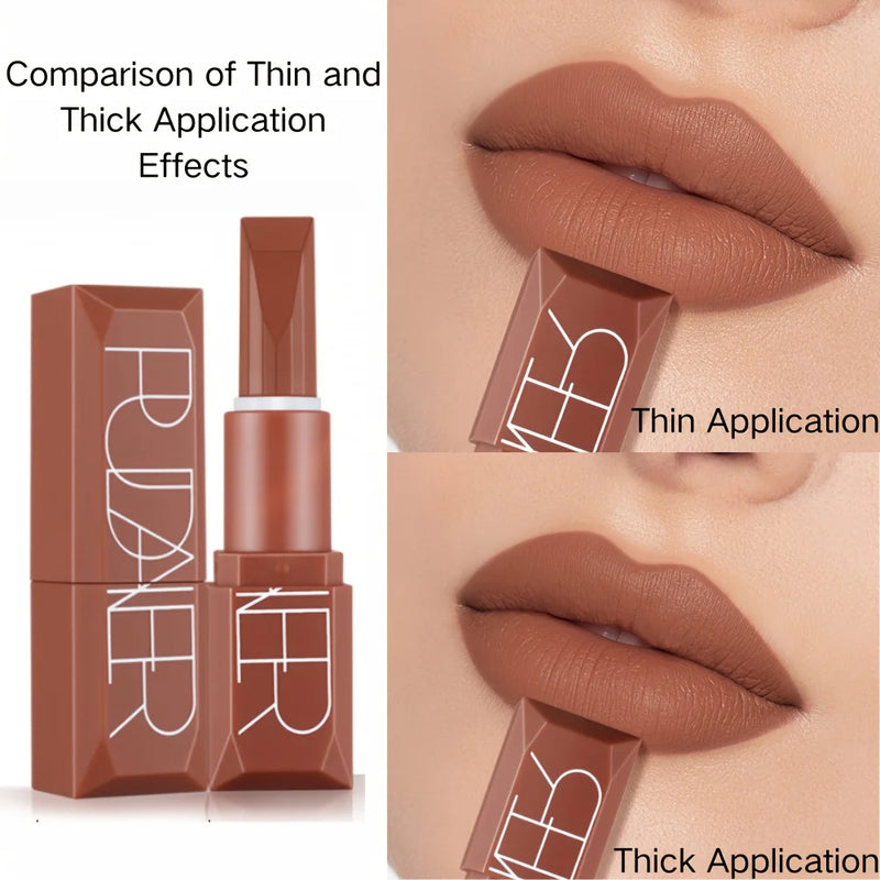 Luxury Velvet Matte Lipstick, Long Lasting Waterproof Lip Color, Non-Fading Smooth Lip Makeup Gift for Women