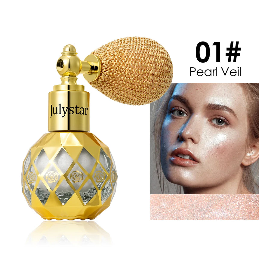 Multi-Color Highlighter Shimmer Spray Powder Body Brightening Glitter Face Makeup Airbag Spray Bottle