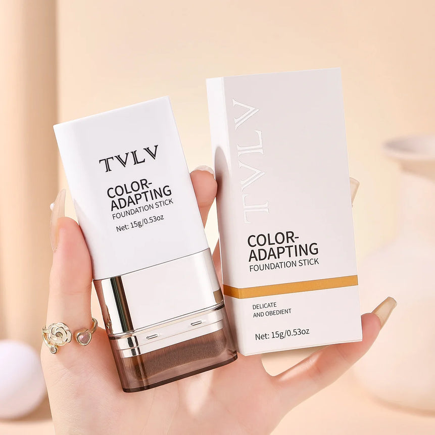 Two-in-one Color-changing Foundation Stick, Moisturizing Without Cakey Texture, Dual-head Lightweight and Smooth Foundation
