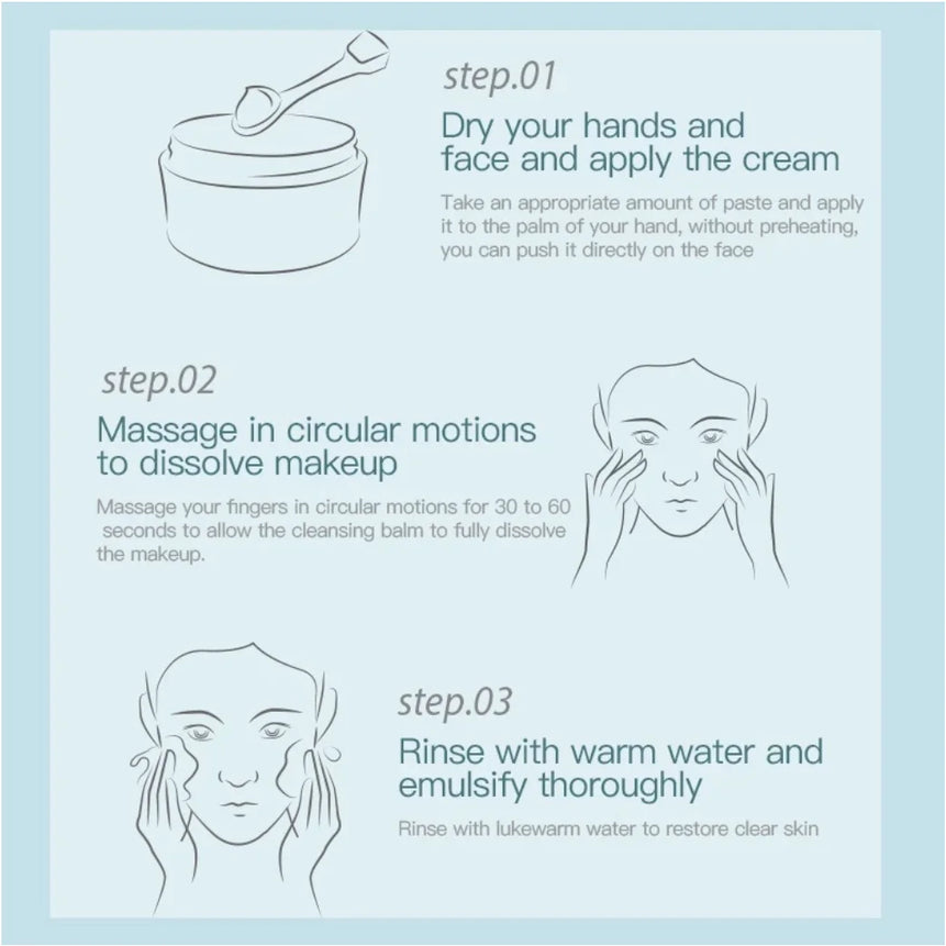 TIMAGE Soft Clarifying Cleansing Balm Natural Plant Extracts Make-up Remove