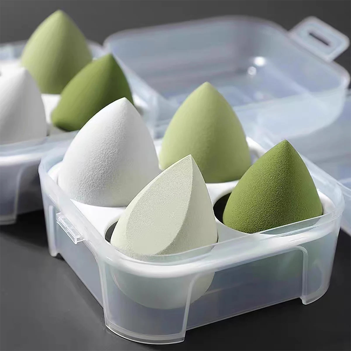4pcs Makeup Sponge Set | Soft Latex-Free Foundation & Powder Puff | Flawless Blending, Skin-Friendly, Washable