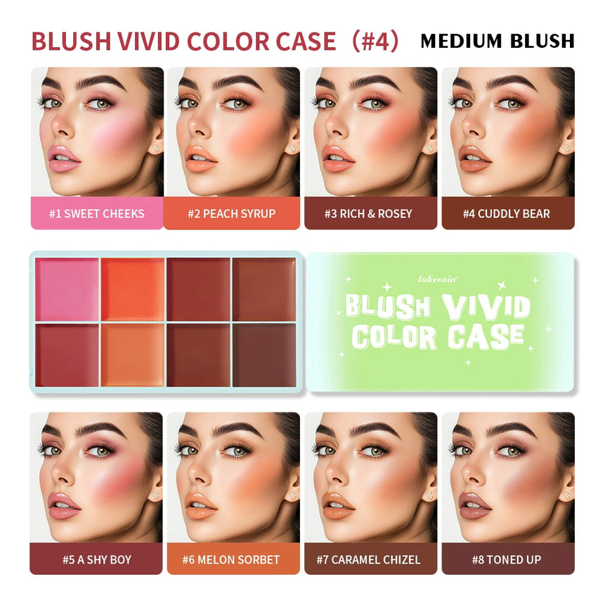 Waterproof Case Cream Highlighter Palette Blush Vivid Color Case Brow Mud Tone Long-Lasting Multiple Uses Makeup Cosmetics