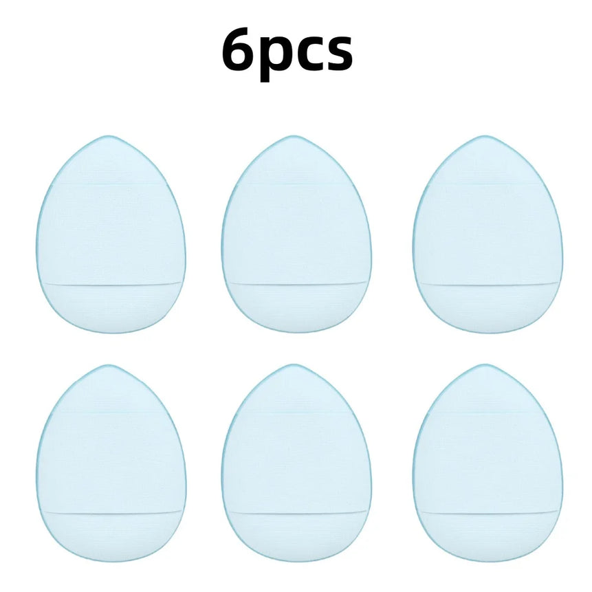 6Pcs Mini Finger Puff Foundation Small Air Cushion Powder Sponge Face Concealer BB Cream Cosmetic Applicator Makeup Tools