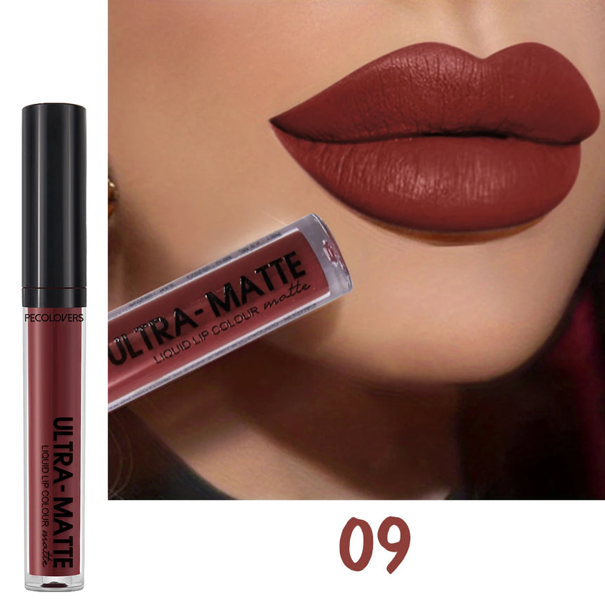 Matte Liquid Lipstick Waterproof Long Lasting Velvet Mate Nude Brown Red Lip Gloss Lint Tube Makeup Cosmetic Lipsticks Lipgloss