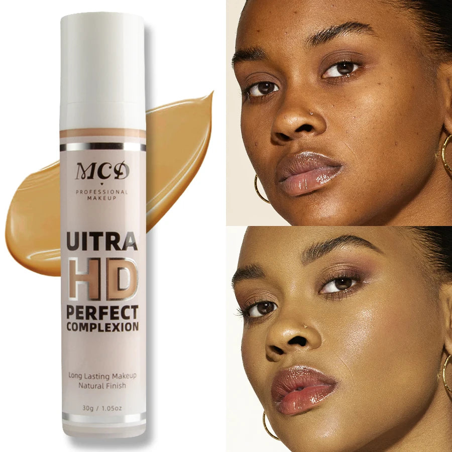 9-Shade Liquid Foundation | Full Coverage, High-Coverage Base Makeup, Cushion Finish, Natural Matte