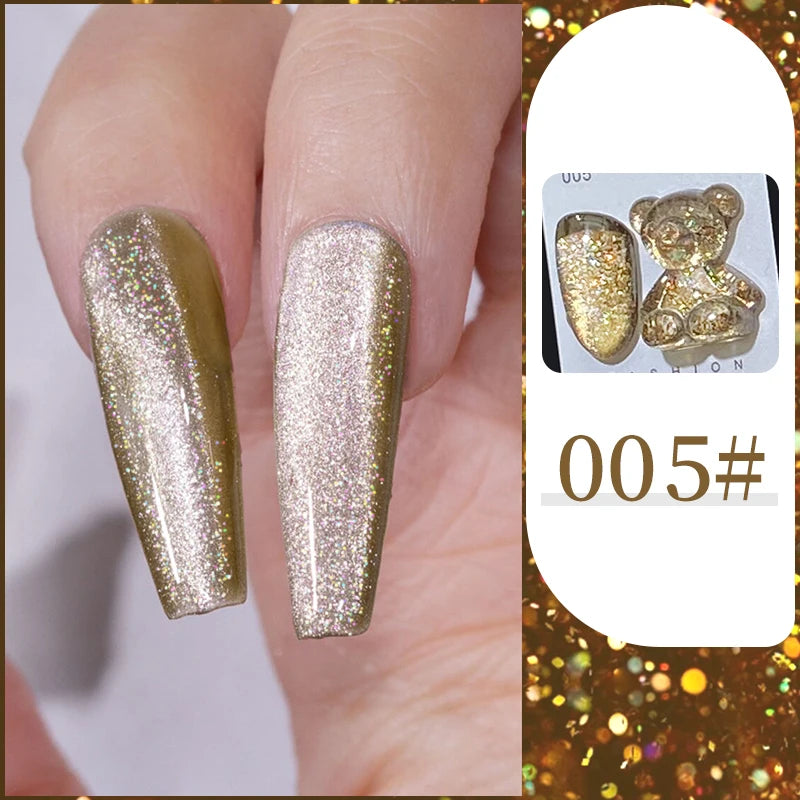 15ml Super Reflective Flash Disco Nail Gel Polish Relective Glitter Semi Permanent Nail Art Varnish For Manicures
