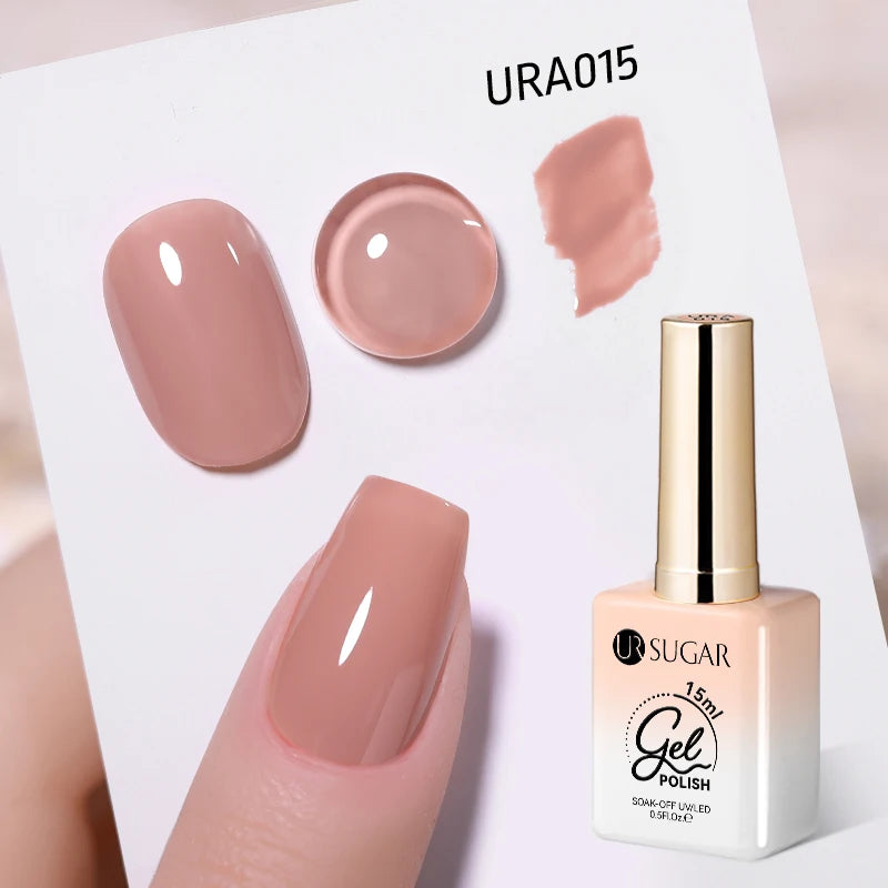 UR SUGAR 15ml No Wipe Top Base Gel Nail Gel Polish Matte Top Coat Enhancer Varnish Semi Permanent Soak Off UV LED Nail Art