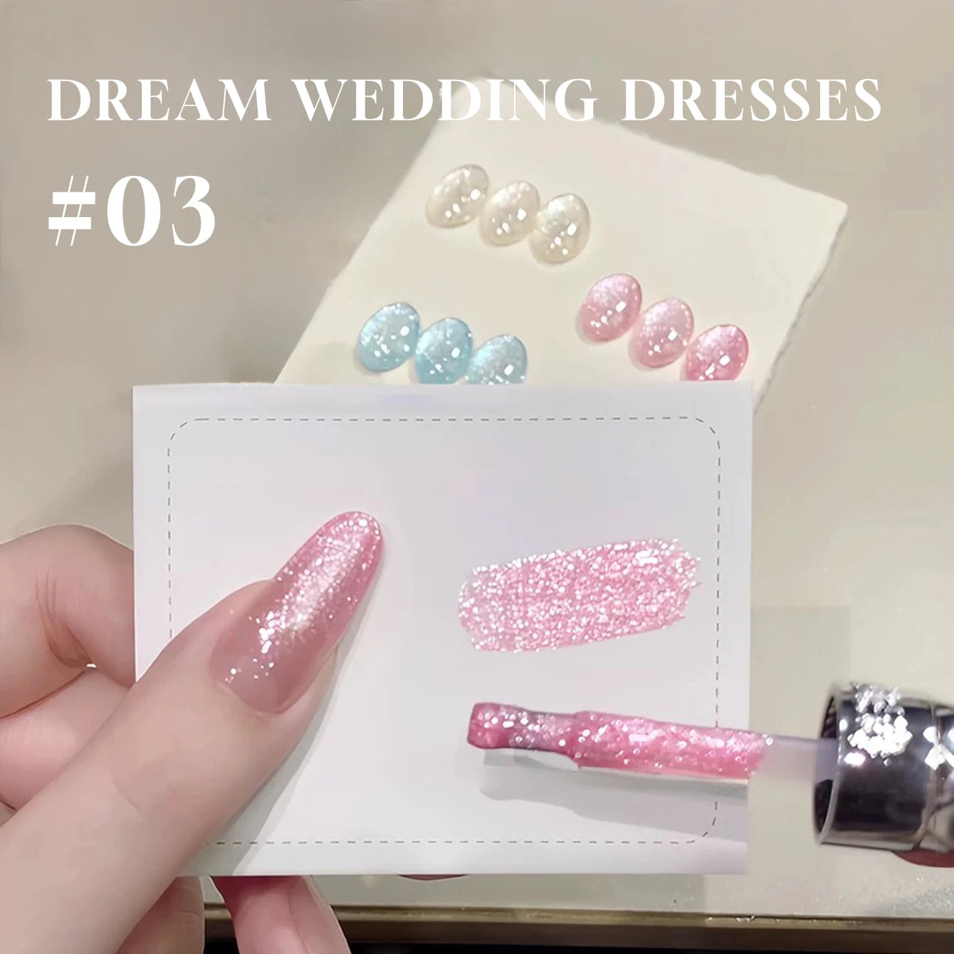 MIANEL1-12pcs 12ML Pink Blue White Green Series With Explosive Glitter Gel Nail Polish, Popular Yun Brocade Diamond Gel Polish