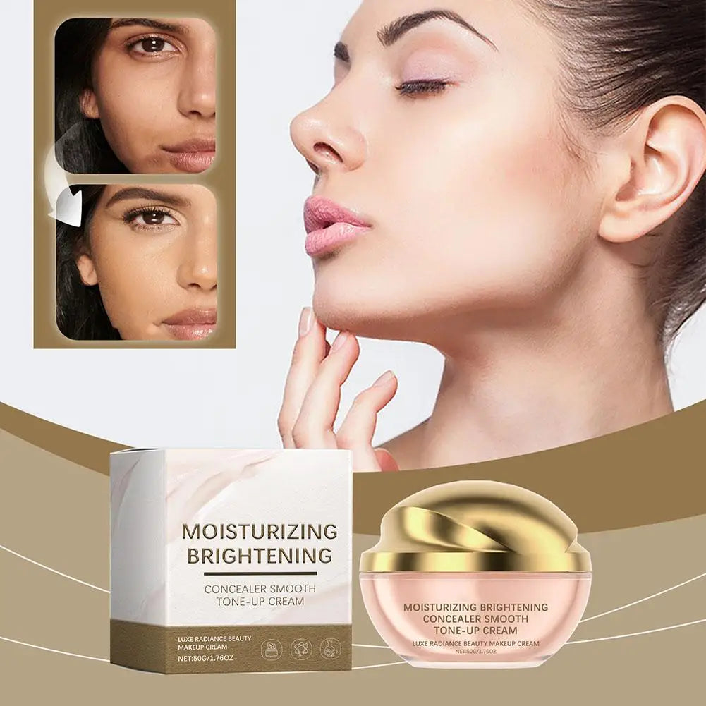 Moisturizing Concealer Smooth Tone-Up Cream Skin Shrink Pores Concealer and Isolation Cream Cosmetics Makeup 30g/50g