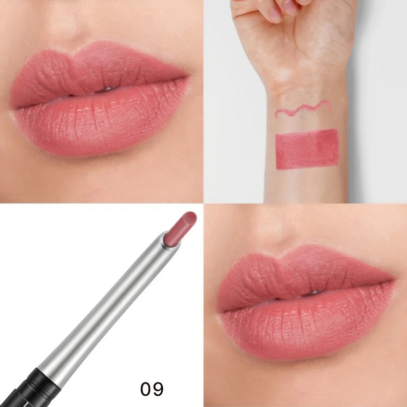 Waterproof Matte Lipliner Pencil Red Contour Tint Lipstick Long Lasting Non-stick Cup Moisturising Lips Makeup Cosmetic