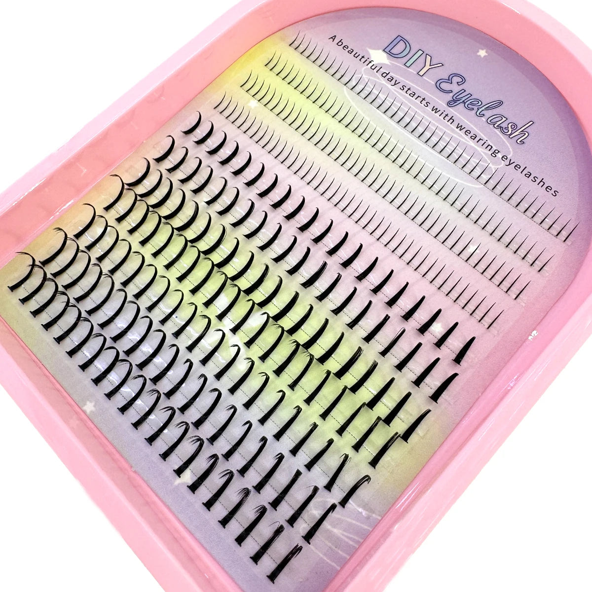 11Rows Spikes Lash Clusters with Bottom Lashes Individual Lash Extensions Manga Premade Fan Eyelashes Extensions Wispy Eyelashes