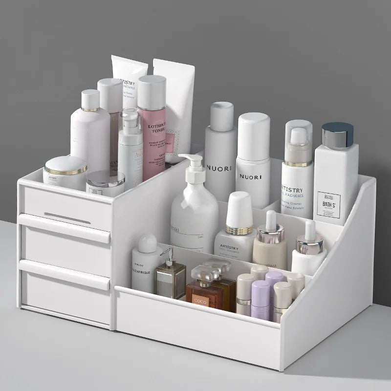 Save space Drawer-type Cosmetics Storage Box Skin Care Products Desktop Dormitory Desk Dressing Table Facial Mask Lipstick Shelf