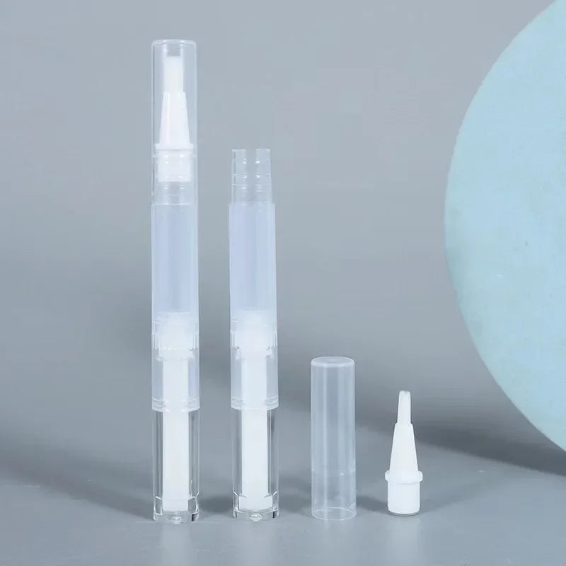 50/100pcs 3/5ML Empty Nail Oil Pen with Brush Transparent Twist Cuticle Oil Pen Cosmetic Container Pen Lip Gloss Tube wholesale