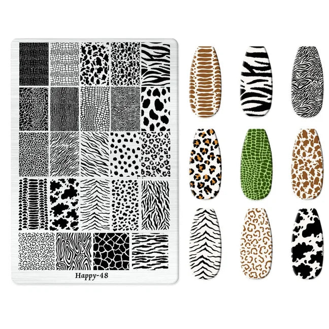 Maple Leaf Nail Stamping Plates Autumn Winter Leaves Design Polish Stencil Nail Printing Stamp Image Manicure Mold Stencil Tool