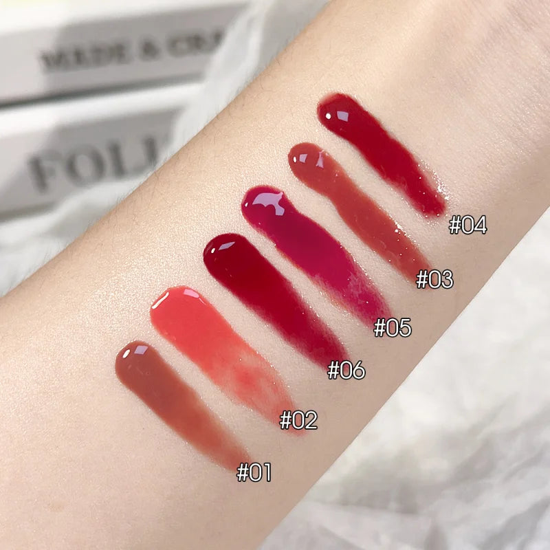 Jelly Mirror Transparent Lip Gloss Waterproof Moisturizing Non-stick Cup Long-lasting Lipstick Crystal-frozen Lips Glaze Makeup