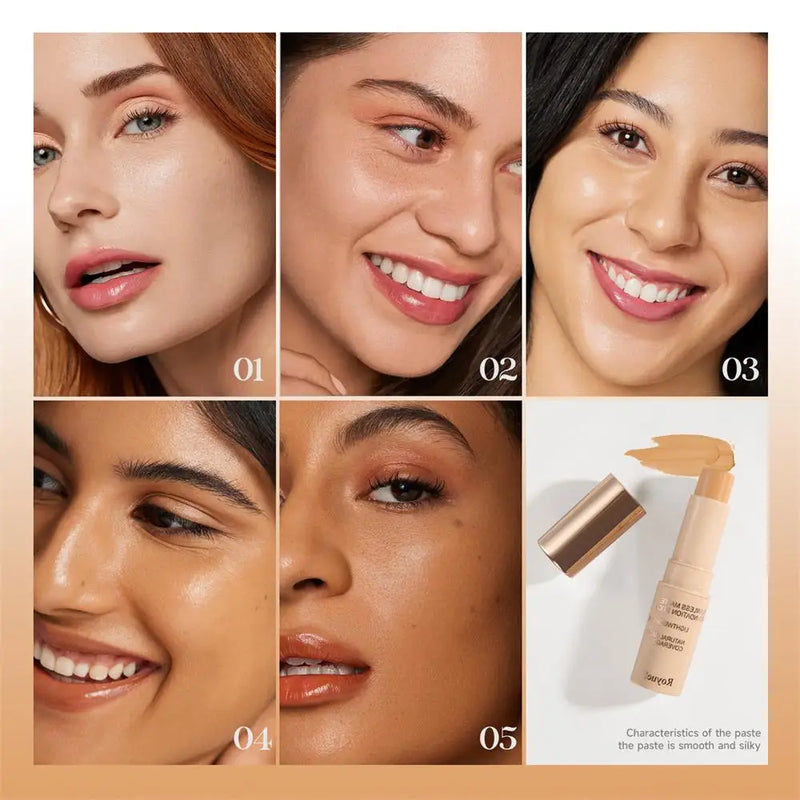 Light Breathable Concealer Foundation Makeup Stick Matte Oil Control Natural Moisturizer Face Foundation Cream Lasting Cosmetic