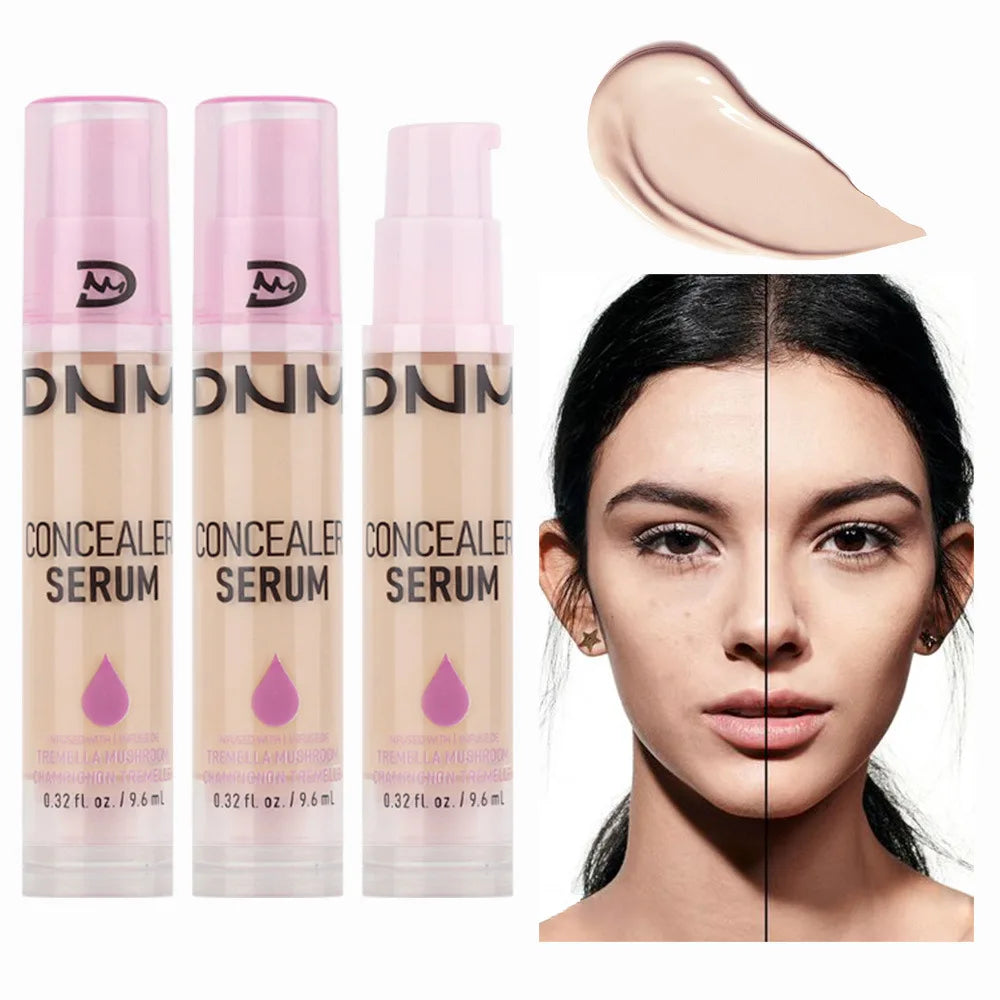 8Colors Liquid Concealer High Covering Moisturizing Oil Control Foundation Invisible Pores Dark Circles Freckle Face Makeup