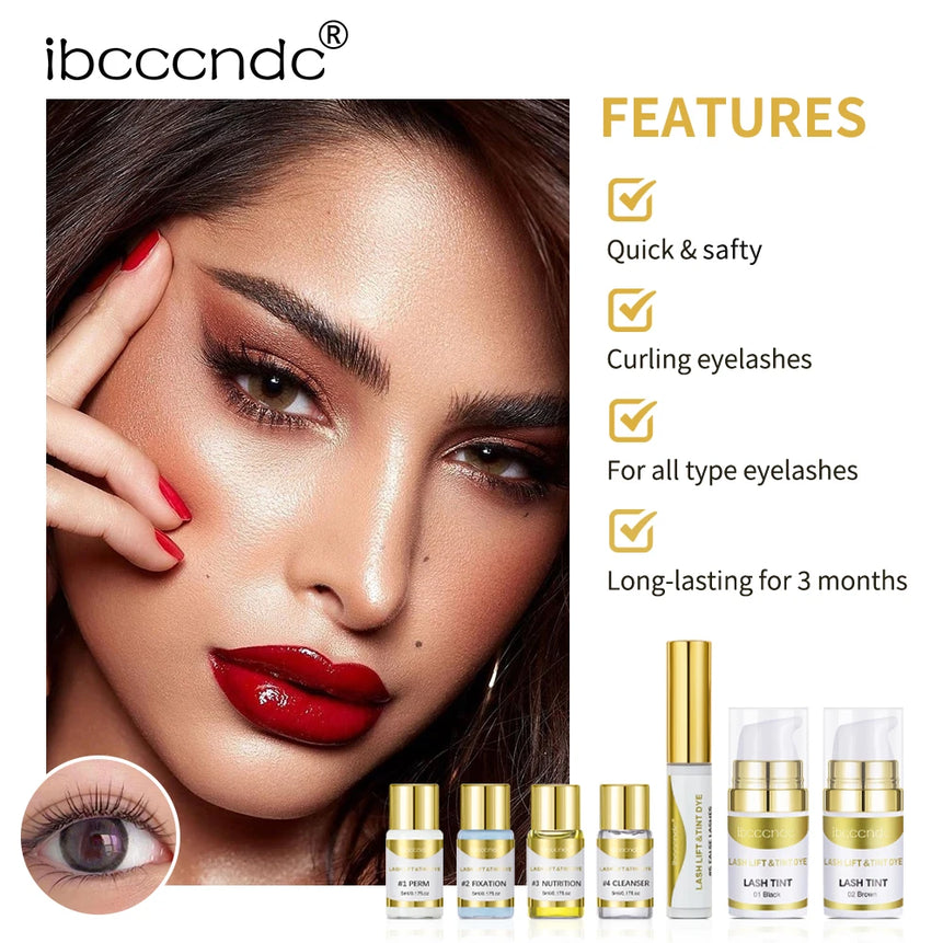 New Lash Lift and Tint Kit Professional Eyelash Lifting Tint Brow Lamination Dye Eye Makeup Tools DIY Curling Eyelash At Home