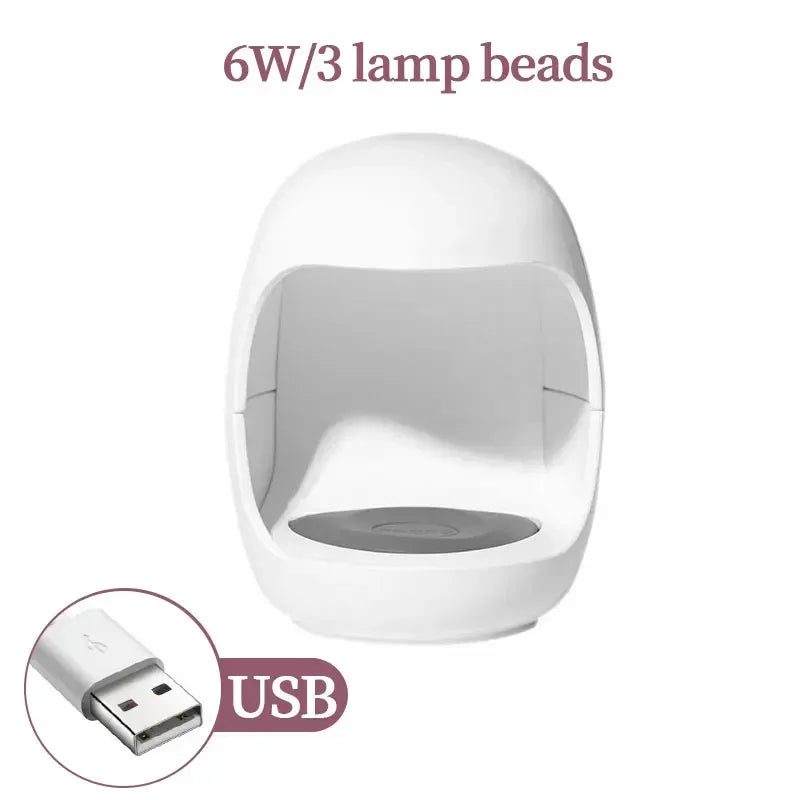 6W Mini LED Nail Lamp UV LED USB Cute Eggshell Quick Dry Portable Gel Nail Lamp Curing USB Free Cute Eggshell LED UV Nail Lamp
