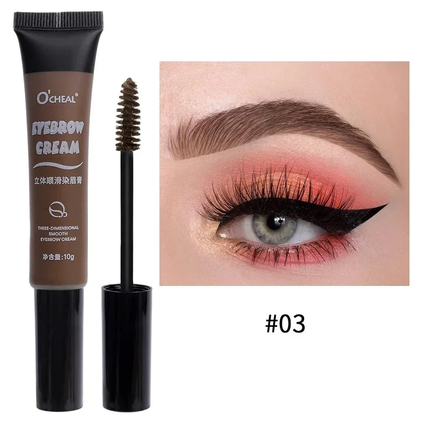 1pcs Eyebrow Gel Cream Waterproof Styling Cream Long Lasting Fixing Brow Make Up Natural Wild Brow Pomade Setting Gel with Brush