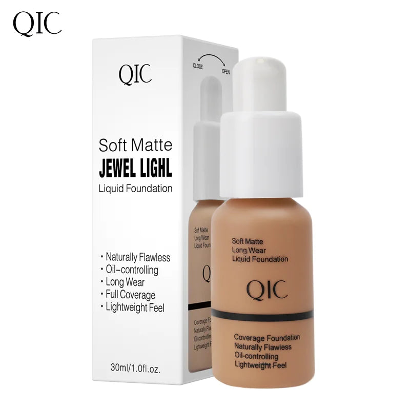 30ml Liquid Foundation | Concealer, Naturally Flawless, Matte, Oil-Control, Waterproof, Long-Lasting Makeup