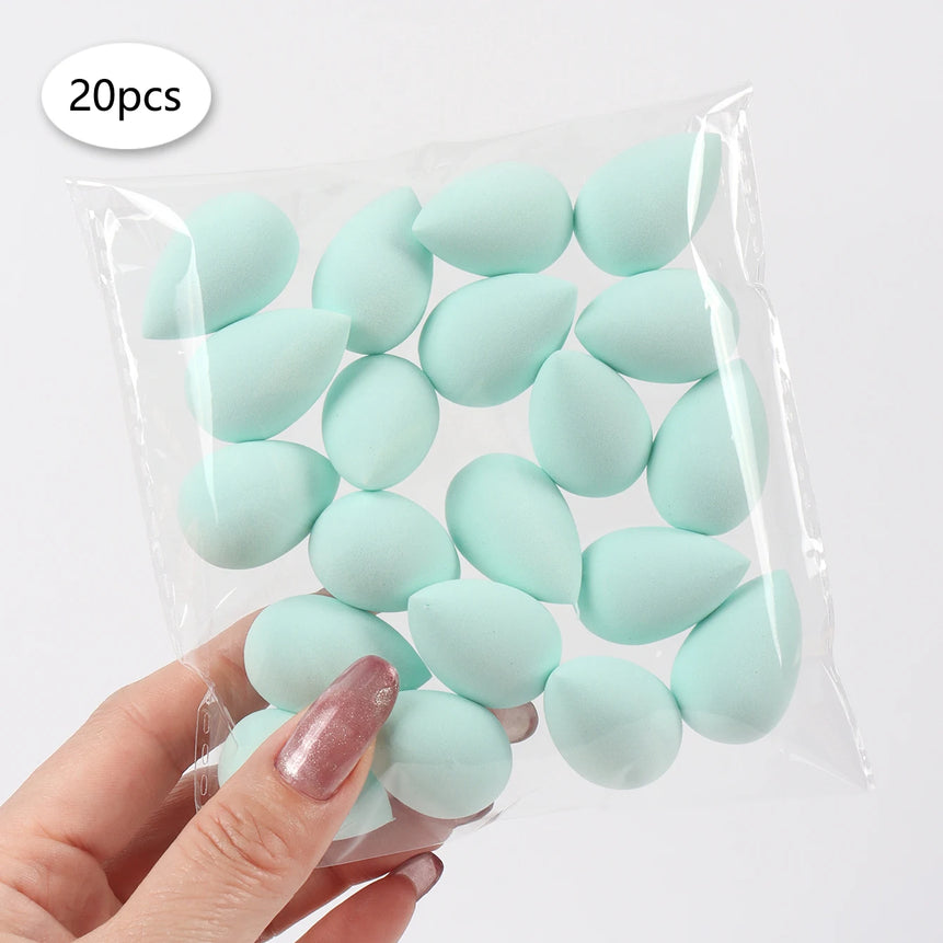 20 件装 Mini Finger Puff Beauty Cosmetic Foundation Cosmetic Sponge Makeup Blender Suitable for Cream & Powder Concealer