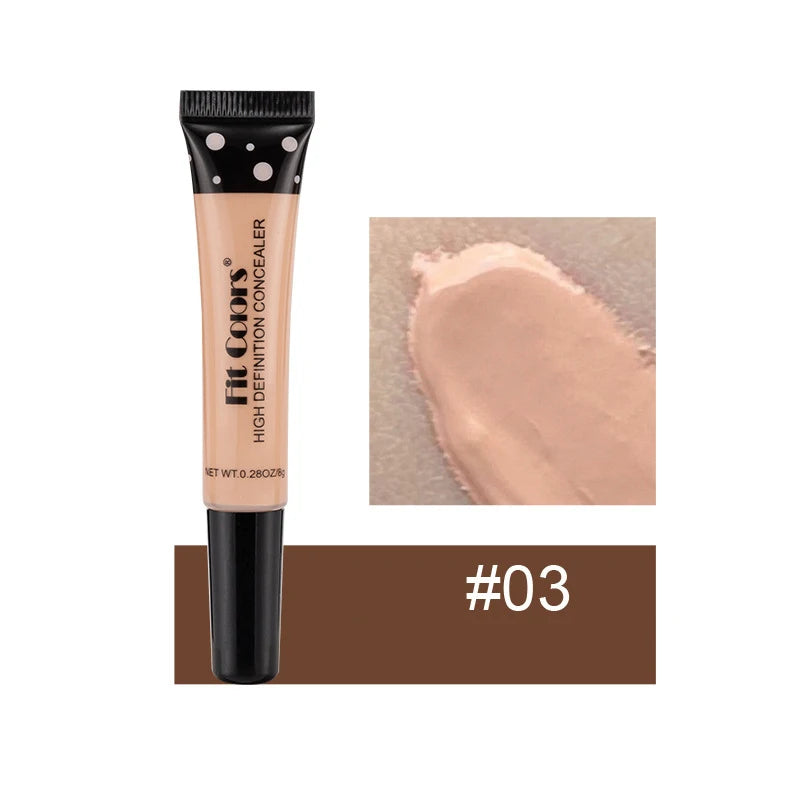 Full Cover Liquid Concealer 8 Color Air-permeable Natural Brightening Makeup Eye Dark Circles Cream Cosmetic