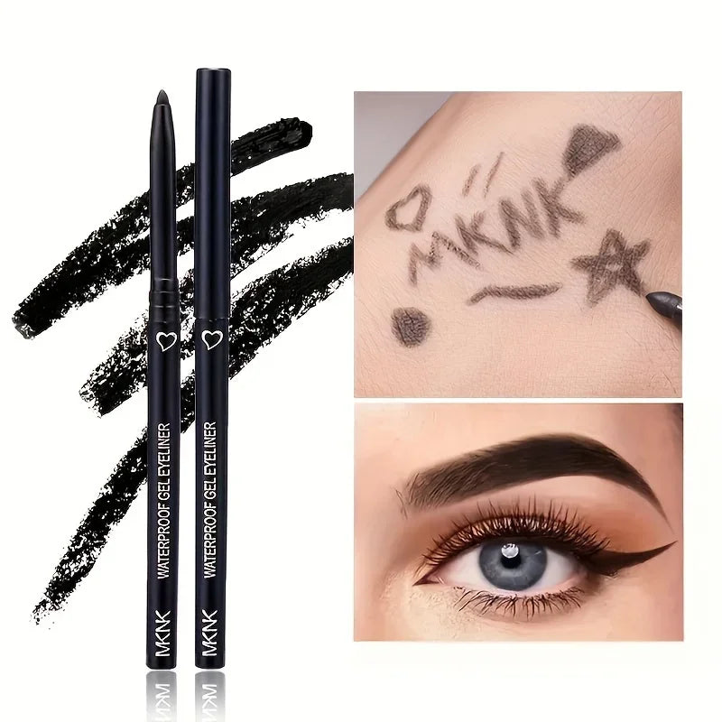 Black Eyeliner Pencil Matte Waterproof Long Lasting Gel Eyeliner Quick-drying No Blooming Eye Makeup Tools