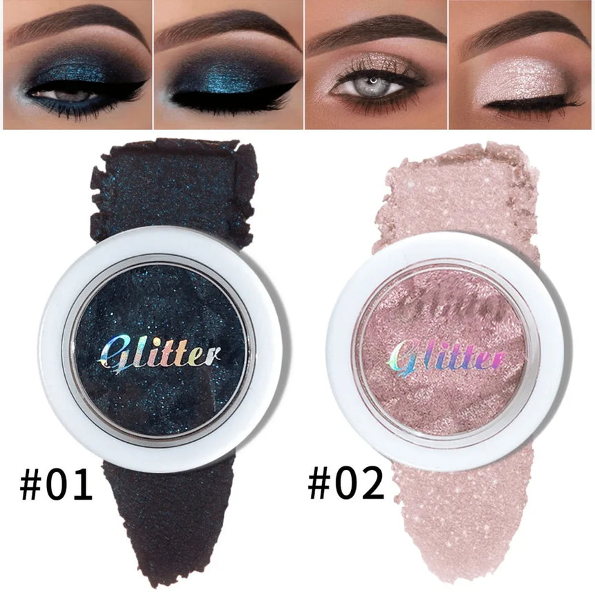 Glittery Single Color Eye Shadow 1PC Long-lasting Fine Powder Perfect for Creating Stunning Christmas Gift Makeup Looks