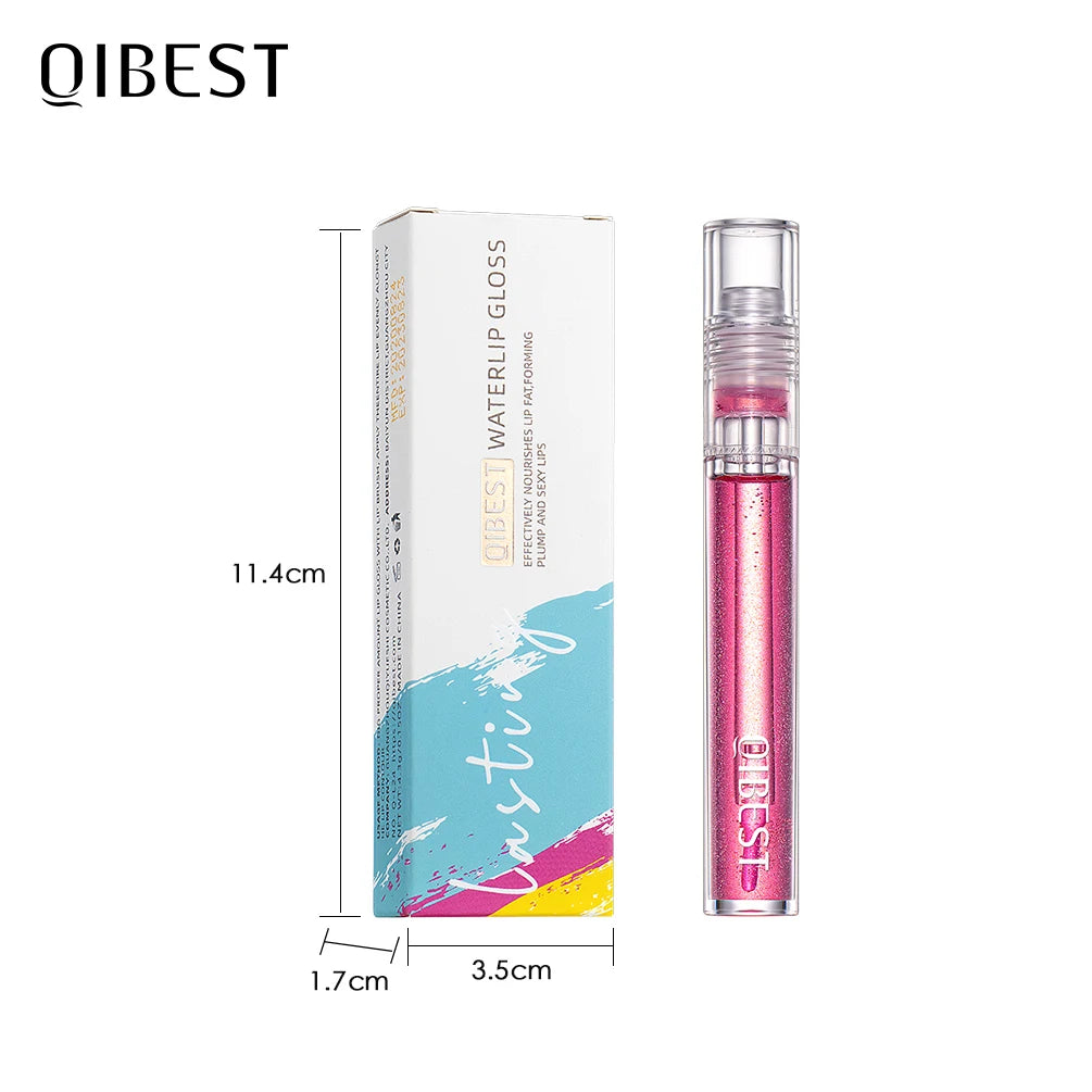 QIBEST Moisturizer Plumper Lip Gloss Lip Tint Natural Nutritious Long-lasting Plumping Lips Balm Cream Care Cosmetics Makeup