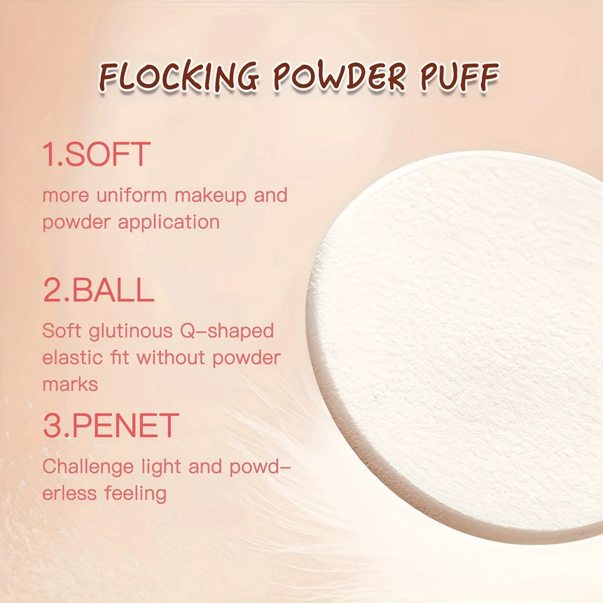 Wheat Bronzing Powder for Dark Skin, Matte Finish, Sweatproof & Oil Dark Foundation Powder Puff And Mirror