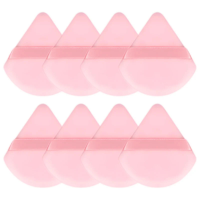 1/8Pcs Triangle Velvet Cosmetic Puff Make Up Loose Powder Application Sponges Face Contour Shadow Foundation Setting Makeup Puff