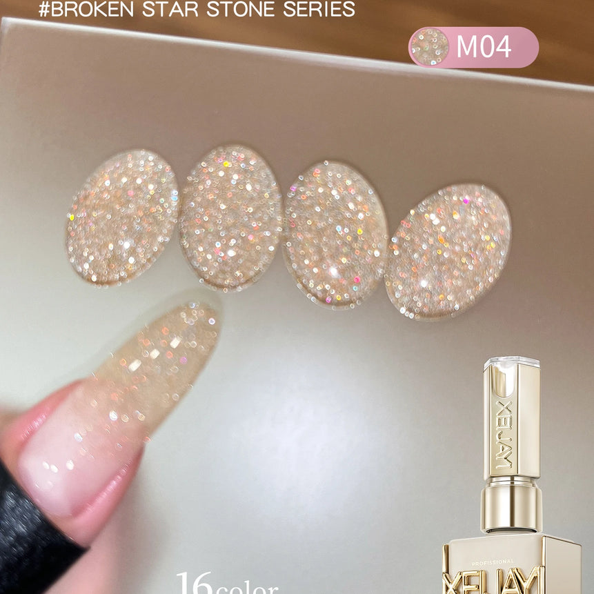 Diamond Glitter Nail Art 16 Colors 15ml Gel Nail Polish Soaking UV LED Nail Gel Salon Female Nail Art Tools Fashion