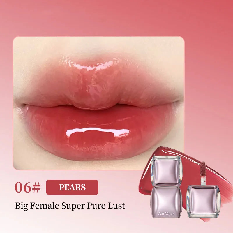 Transparent powder gloss lip gloss mirror moisturizing,long-lasting waterproof,easy to apply,anti smudging,natural makeup effect