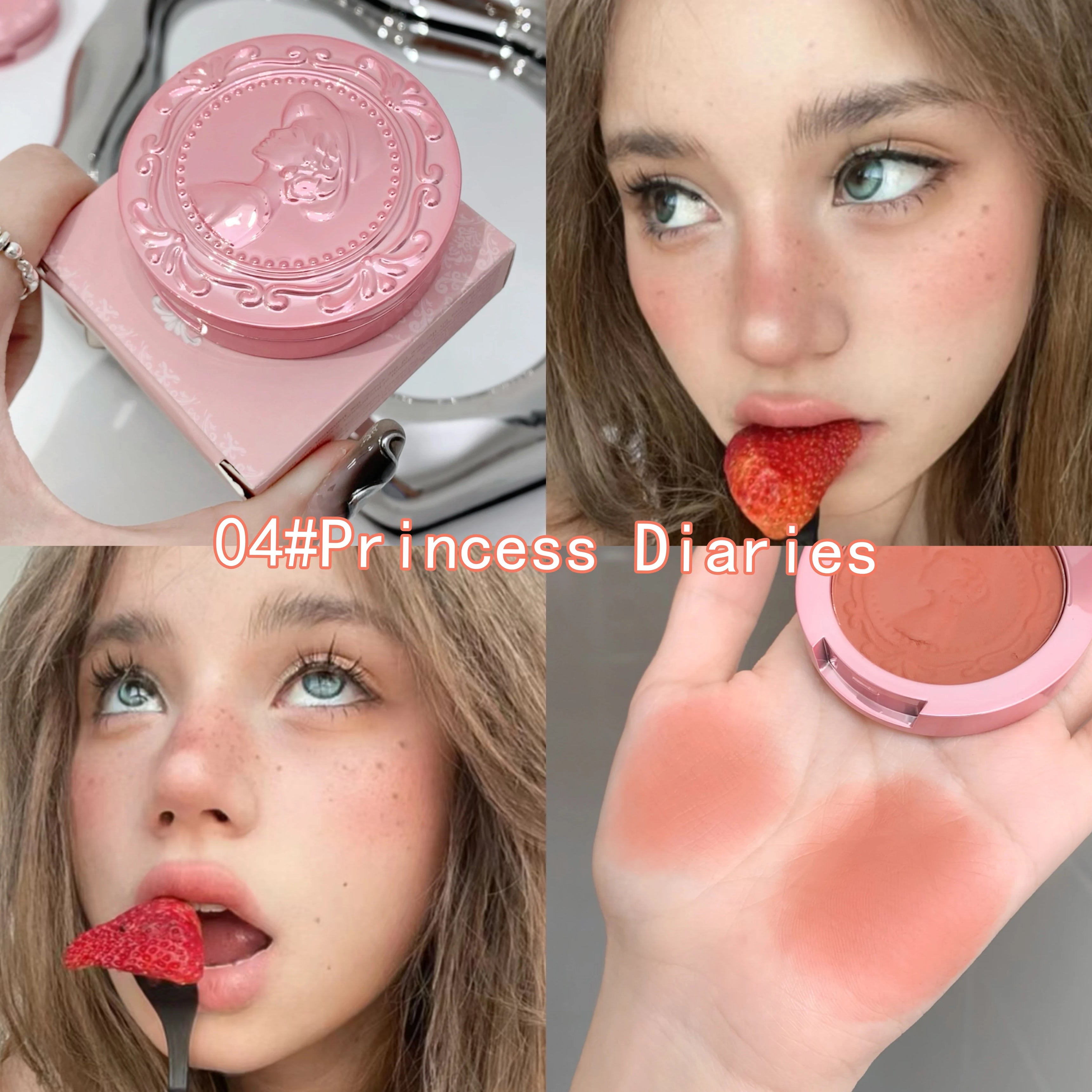 GEGE BEAR 3D Embossed Matte Blush Retro Style Silky Low Saturation Long Lasting Natural Foundation Concealer