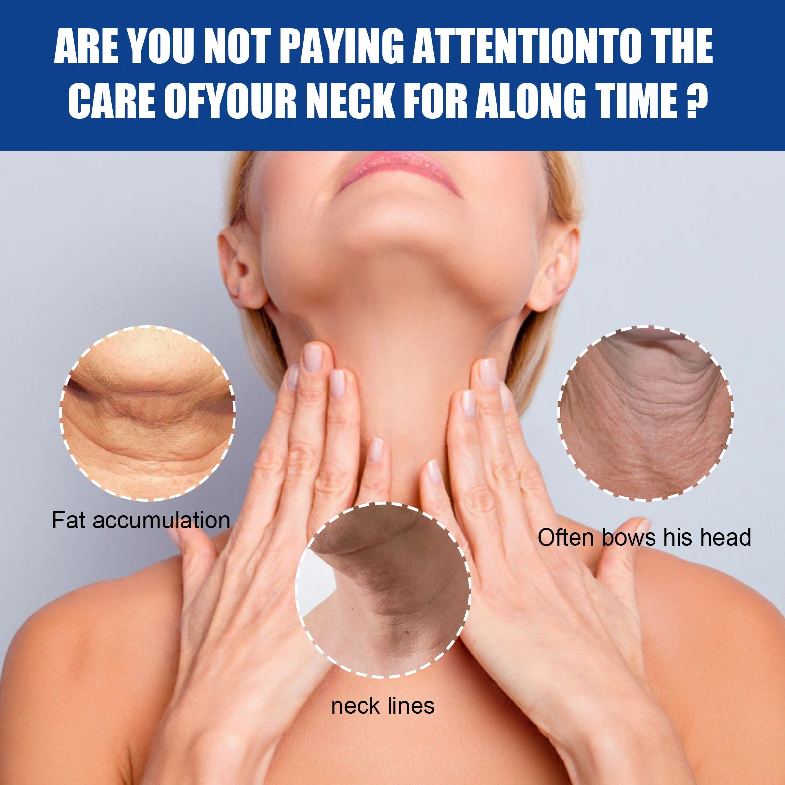 EELHOE Collagen Neck Cream Lightens Neck Fine Lines Wrinkles Anti-aging Lifts Tightens Skin Moisturizing Neck Whitening Cream