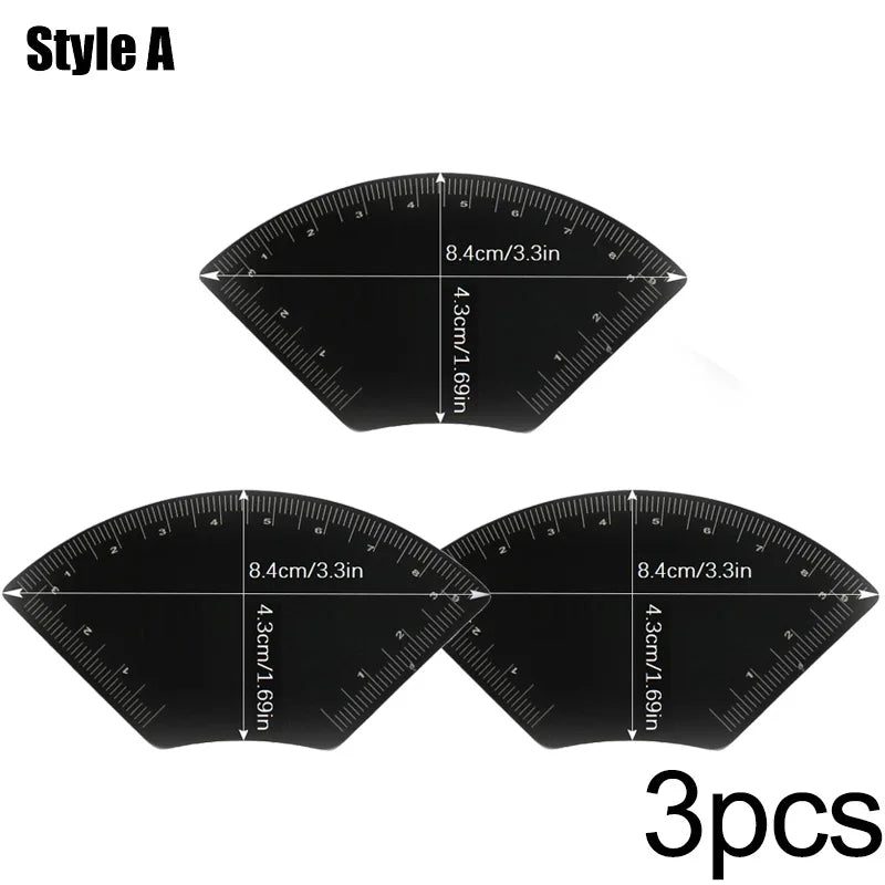 Stainless Steel Fast Drawing Eyebrow Design Ruler Microblading Mapping Tool for Shaping Permanent Makeup Tattoo Drawing Guide