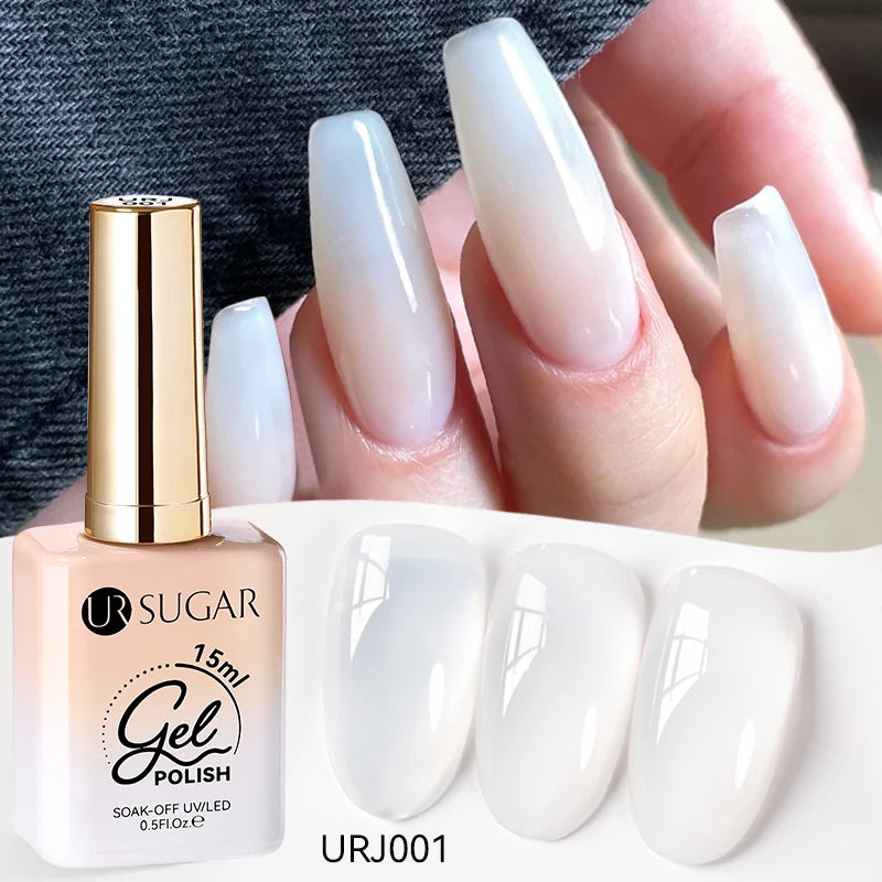 UR SUGAR 15ml No Wipe Top Base Gel Nail Gel Polish Matte Top Coat Enhancer Varnish Semi Permanent Soak Off UV LED Nail Art