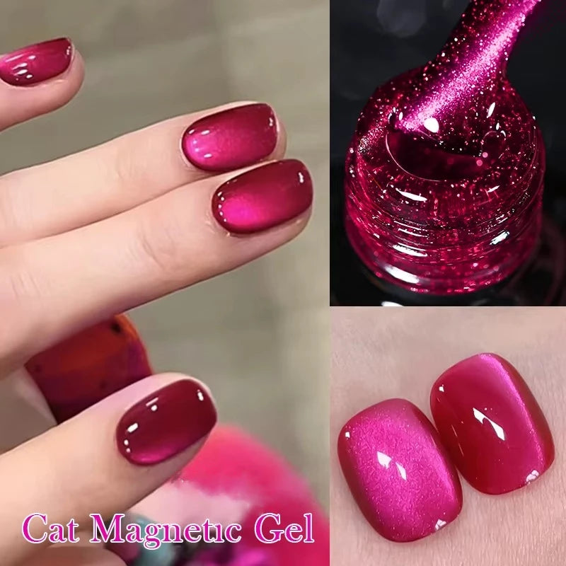 BORN PRETTY 10ml Black Glass Cat Magnetic Gel Nail Polish Silver Gold Glitter Semi Permanent Soak Off UV LED Gel Varnish